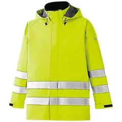 蛍光イエロー レインコート 反射ストライプ付き