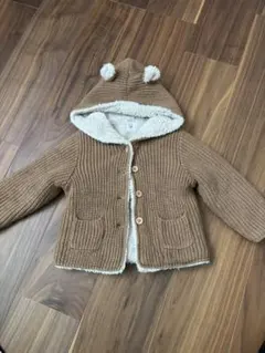 12-18ヶ月 フード付きニットアウター