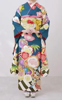 ≪美品≫正絹　振袖9点フルセット【865】【160cm~170cmの方用】