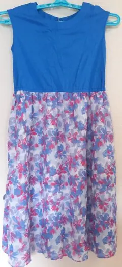 ワコール マタニティワンピース 青 花柄 サイズM～L