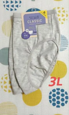 【大きいサイズ】【新品・未使用タグ付き】３L レディースショーツ 2枚 薄グレーのサムネイル