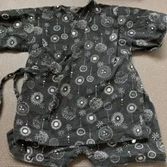 ベビー　甚平　90 黒　花火
