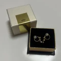 未使用品　ete スイング イヤリング　イエローゴールド