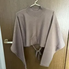 GU ブラウン クロップドカーディガン M