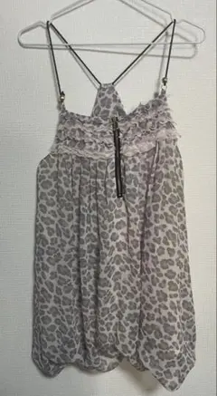 ギャル系 ヒョウ柄 キャミトップス Lサイズのサムネイル