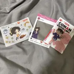 毛利蘭・江戸川コナン 遠山和葉　すき家コラボ フォトフレームセット　カードセット