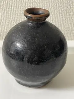 花瓶 花器 陶器 緑 グリーン 木箱入り ひも付き 華道 茶道 インテリア