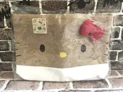 ✨新品未開封✨ キティ カゴ風 トートバック　大容量 日焼けキティ