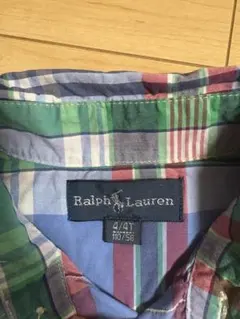 Ralph Lauren チェック柄長袖シャツ 4/4T