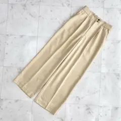 美品　ユナイテッドアローズ　ワイドパンツ　レディース　イエロー　38