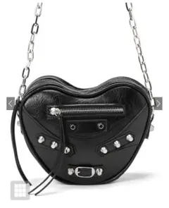 ハート型スタッズショルダーバッグ［tr629］