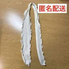 【匿名配送】アイボリー フリルエッジ リボンヘアアクセサリー