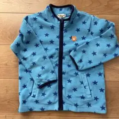 HOT BISCUIT フリースジャケット 110cm 水色 星柄