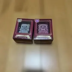 くま ぬいぐるみ グレー ピンク セット