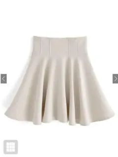 インパン裏地付きコルセット風フレアミニスカート gm728 Mサイズ アイボリー