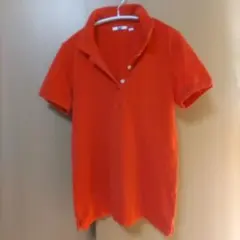 オレンジ Mサイズ ポロシャツ 半袖 old ユニクロ タグなし
