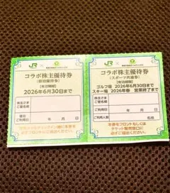 JR東日本　コラボ株主優待券　スポーツ共通券　宿泊優待券　1枚