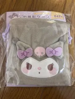 Kuromi 巾着型ケース　ミニカイロ付き