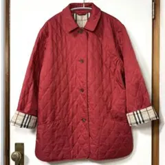 バーバリー Burberry Londonキルティング コート ジャケット 赤