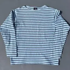 THE NORTH FACE ボーダーカットソー ボートネック 刺繍ロゴ 上質