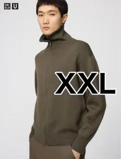 UNIQLO U ダブルフェイスフルジップジャケット XXL OLIVE