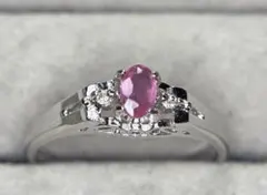 ピンクサファイア 0.30ct クラシックリング