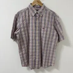 き*ん様 McGREGOR マクレガー 半袖チェックシャツ L ボタンダウン