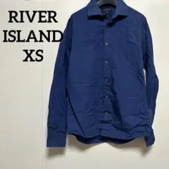 RIVER ISLAND ネイビー スリムフィットシャツ XS