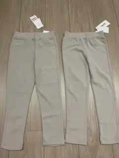 S&H カットロングパンツ　110 新品　2枚　双子　レギンス