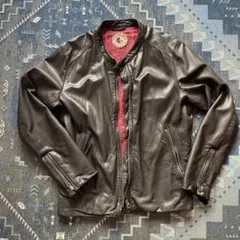 シープスキン レザー シングルライダースジャケット
