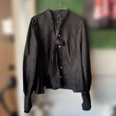 SHEIN 4XL ブラックリボンシャツ