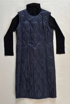 Issey Miyake Haat ORJ キルティング　ワンピース　ネイビー