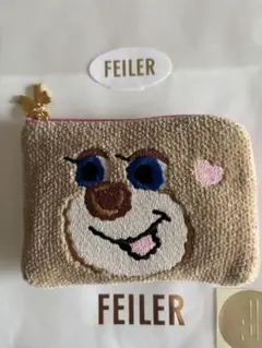 フェイラー ドアップテディガール Ｌ字ポーチ