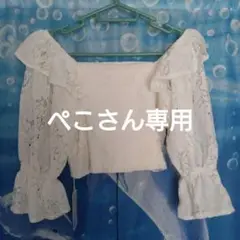 ちびＴホワイト レース トップス Fサイズ