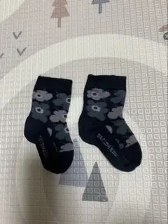 marimekko ベビーソックス ブラック　9〜10cmくらい