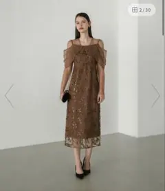 LEJA チュールロングスリーブリーフIラインワンピースドレス - メルカリ