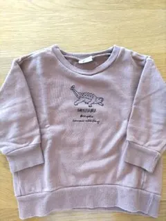 恐竜刺繍ブラウントレーナー 100cm