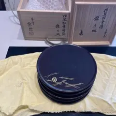 中村宗哲　漆器 菓子皿5枚　菓子器 中村宗哲 漆器 菓子皿 5枚 - メルカリ