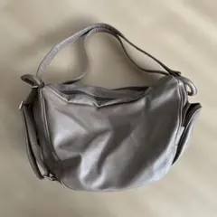 【美品】2WAY グレージュ ショルダーバッグ リュック 内部ポケット付き