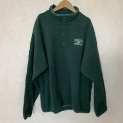 ロデオクラウンズ SHAREフリースハーフジッププルオーバー　グリーン