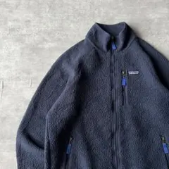 【シティボーイ◎】patagoniaフリースジャケット古着アウトドア濃紺L防寒