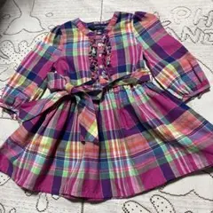 美品♡Ralph Lauren ♡チェック柄 ワンピース ♡12M