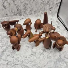 千趣会 ロイヤルペット ROYALPET ウッドアニマル 14体セット 木製動物