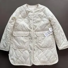 ZARA リバーシブルキルティングボアコート 白 S 160 タグ付き新品