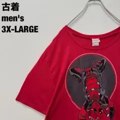 古着 MARVEL マーベル デッドプール Tシャツ スパイダーマン 赤 3XL