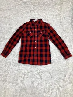 新品タグ付き　EDWIN ストライプ 長袖シャツ 140cm