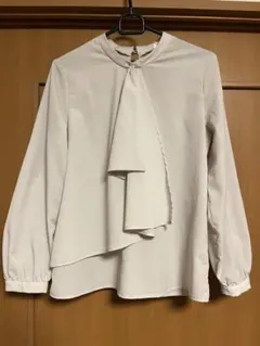Index ライトベージュ 長袖ブラウス Lサイズ