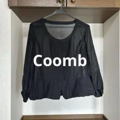 Coombレディース シアー長袖ブラウス ブラックのサムネイル