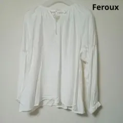 Feroux　レーヨンブラウス フロントリボン