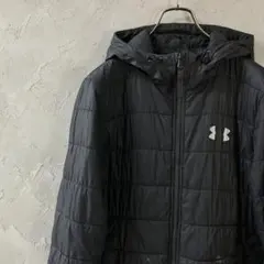 アンダーアーマー　ジャケット　中綿　フルジップ　シンプル　無地　古着　LO23
